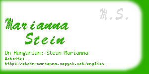 marianna stein business card